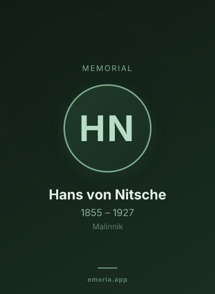 Memorial portrait of Hans von Nitsche