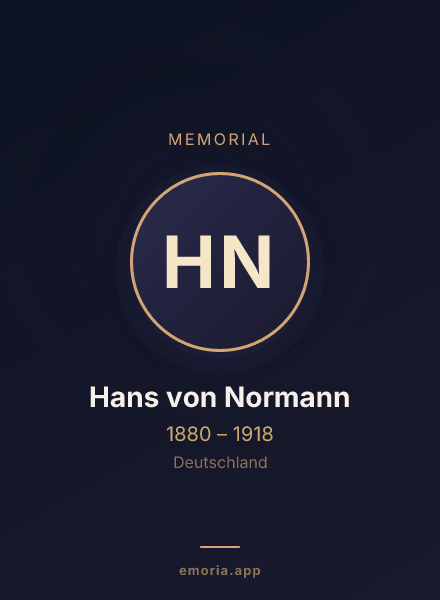 Memorial portrait of Hans von Normann