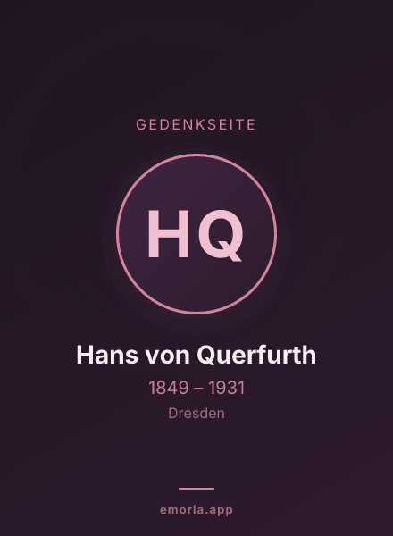 Gedenkportrait von Hans von Querfurth