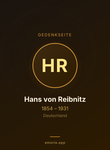 Gedenkportrait von Hans von Reibnitz