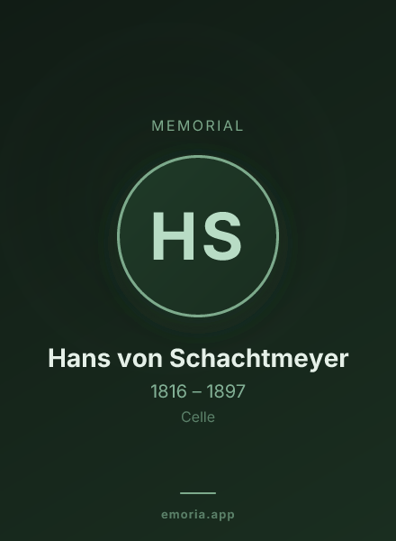 Memorial portrait of Hans von Schachtmeyer