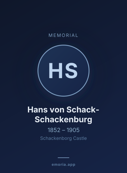 Memorial portrait of Hans von Schack-Schackenburg