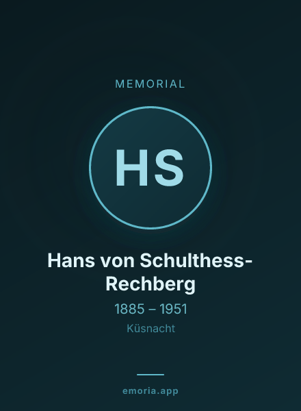 Memorial portrait of Hans von Schulthess-Rechberg