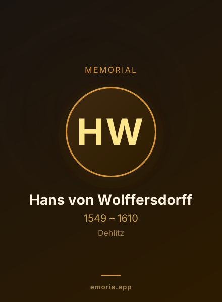 Memorial portrait of Hans von Wolffersdorff