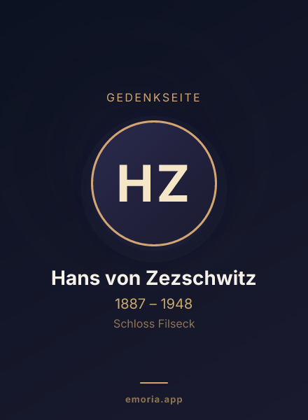Gedenkportrait von Hans von Zezschwitz