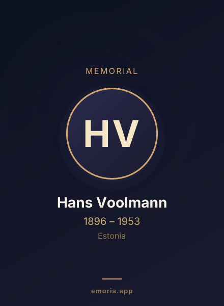 Memorial portrait of Hans Voolmann