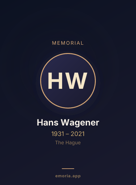 Memorial portrait of Hans Wagener