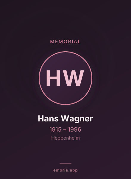 Memorial portrait of Hans Wagner