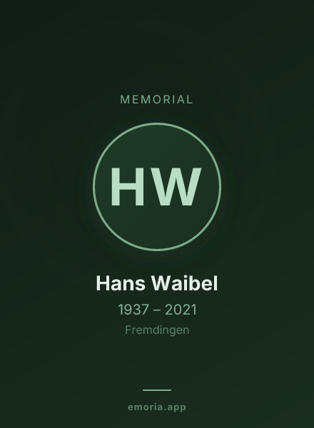 Memorial portrait of Hans Waibel