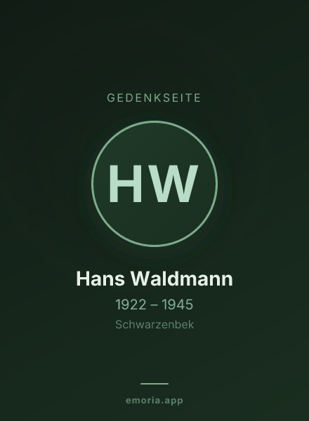 Gedenkportrait von Hans Waldmann