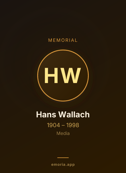 Memorial portrait of Hans Wallach