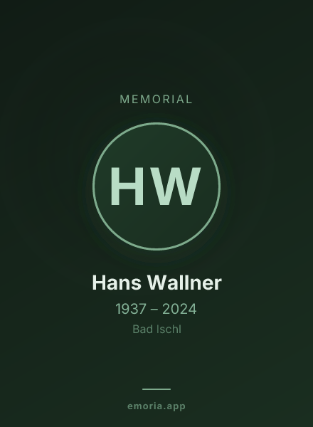 Memorial portrait of Hans Wallner