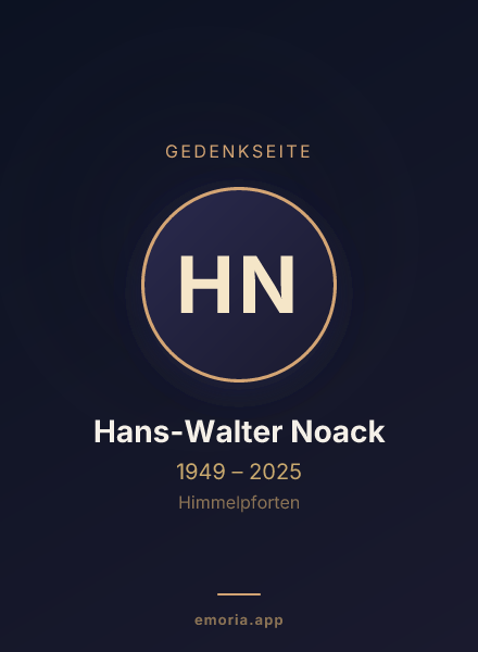 Gedenkportrait von Hans-Walter Noack