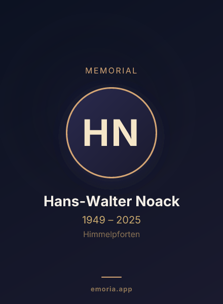 Memorial portrait of Hans-Walter Noack