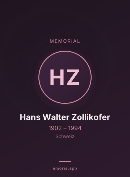Memorial portrait of Hans Walter Zollikofer