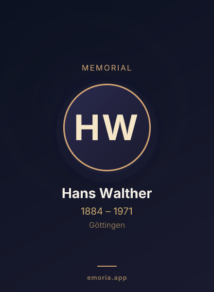 Memorial portrait of Hans Walther