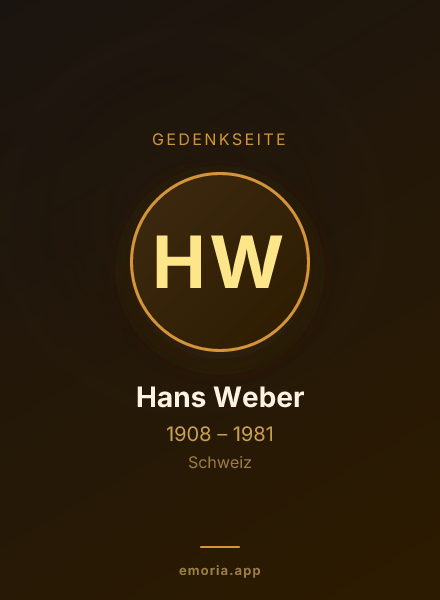 Gedenkportrait von Hans Weber