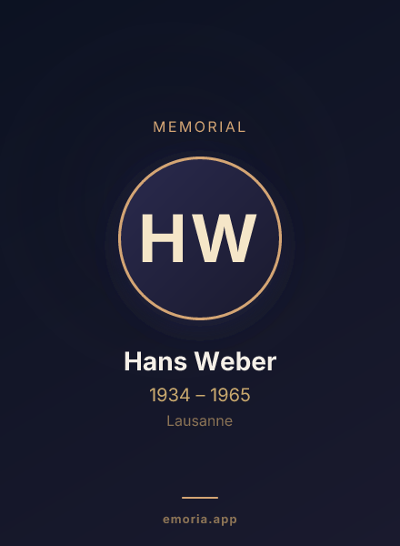 Memorial portrait of Hans Weber