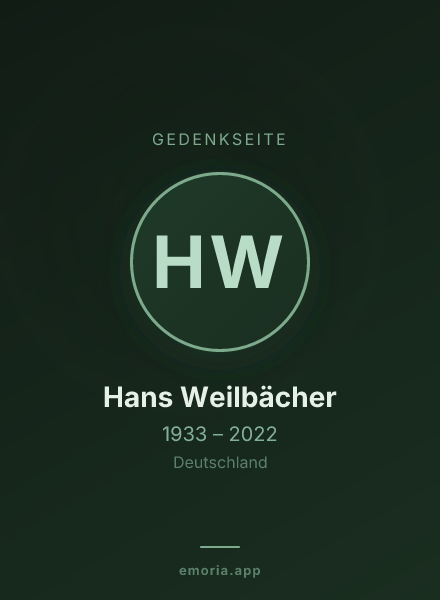 Gedenkportrait von Hans Weilbächer