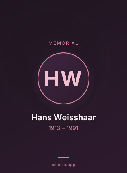 Memorial portrait of Hans Weisshaar