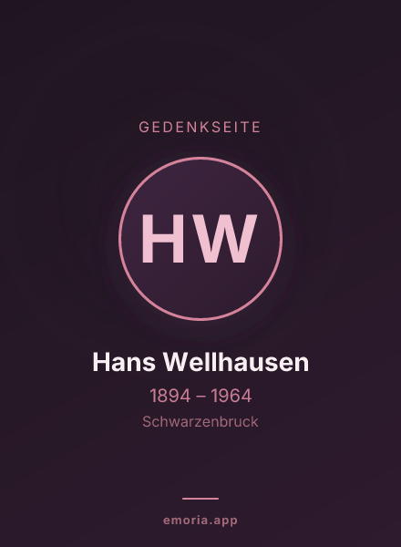 Gedenkportrait von Hans Wellhausen