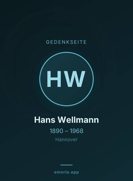 Gedenkportrait von Hans Wellmann