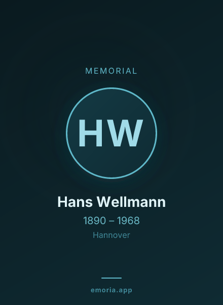 Memorial portrait of Hans Wellmann
