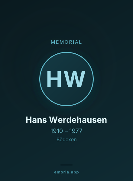 Memorial portrait of Hans Werdehausen