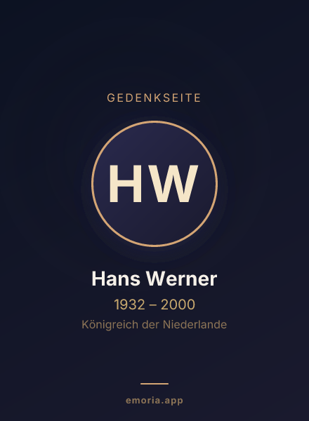 Gedenkportrait von Hans Werner