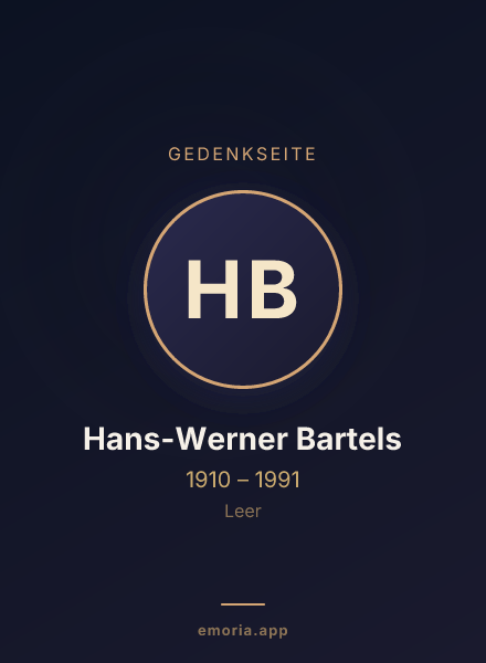Gedenkportrait von Hans-Werner Bartels