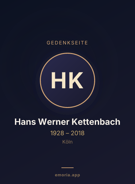 Gedenkportrait von Hans Werner Kettenbach