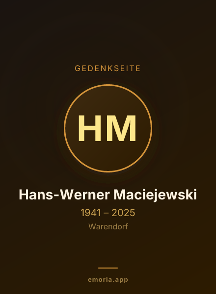 Gedenkportrait von Hans-Werner Maciejewski
