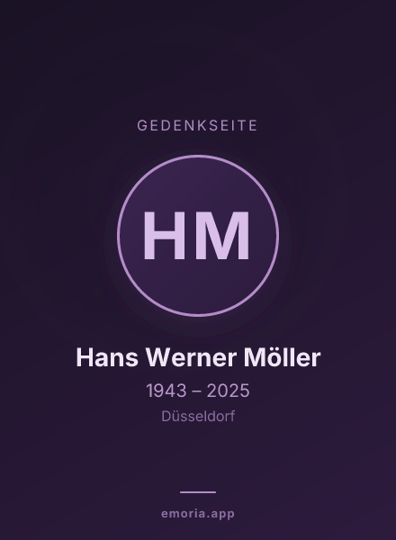 Gedenkportrait von Hans Werner Möller