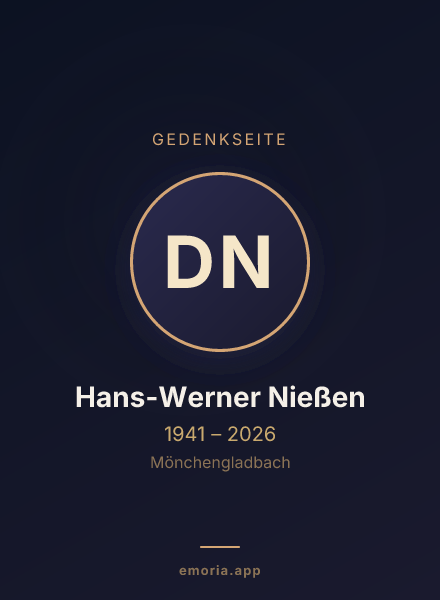 Gedenkportrait von Dr. med. Hans-Werner Nießen
