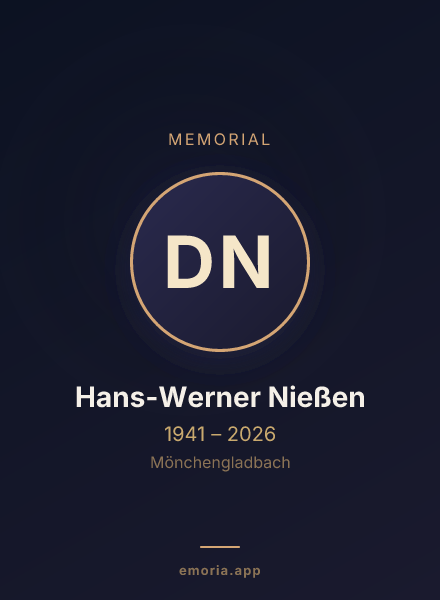 Memorial portrait of Dr. med. Hans-Werner Nießen