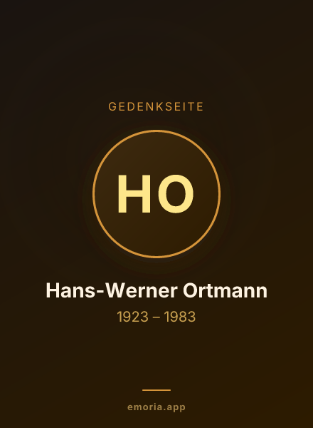 Gedenkportrait von Hans-Werner Ortmann