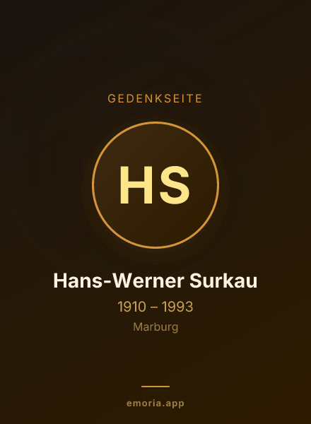 Gedenkportrait von Hans-Werner Surkau