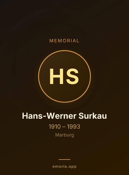 Memorial portrait of Hans-Werner Surkau