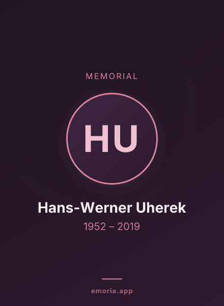 Memorial portrait of Hans-Werner Uherek