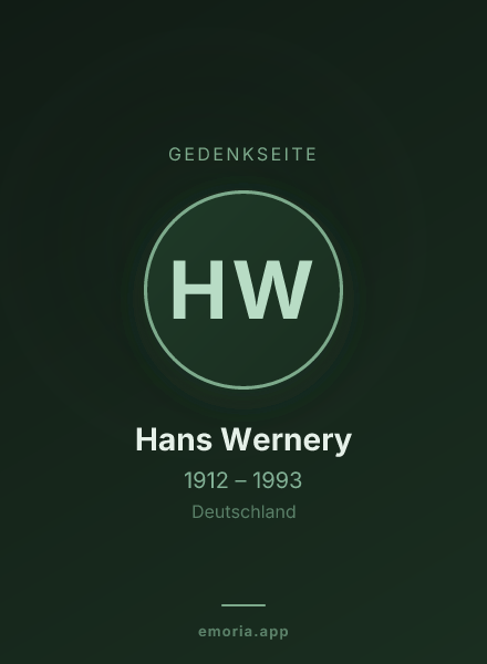 Gedenkportrait von Hans Wernery