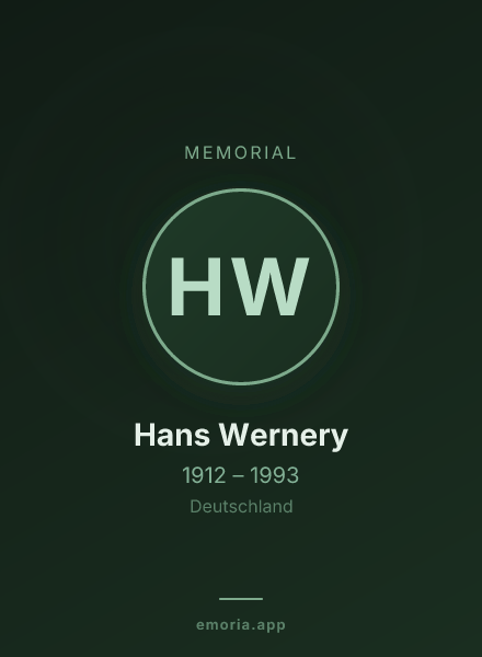 Memorial portrait of Hans Wernery