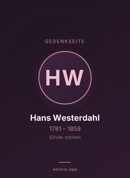 Gedenkportrait von Hans Westerdahl