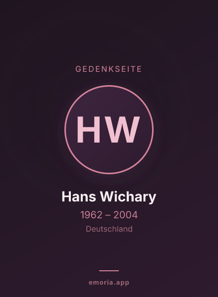 Gedenkportrait von Hans Wichary