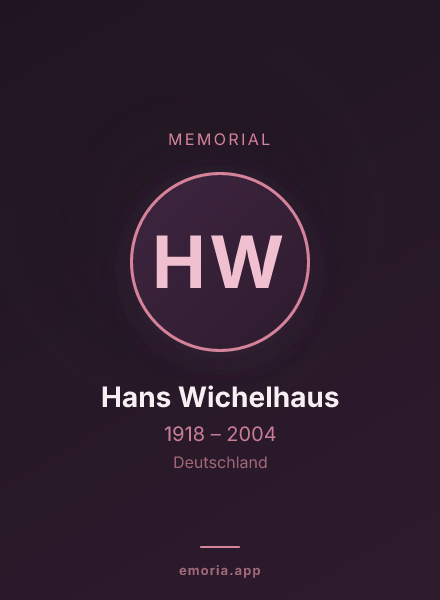 Memorial portrait of Hans Wichelhaus