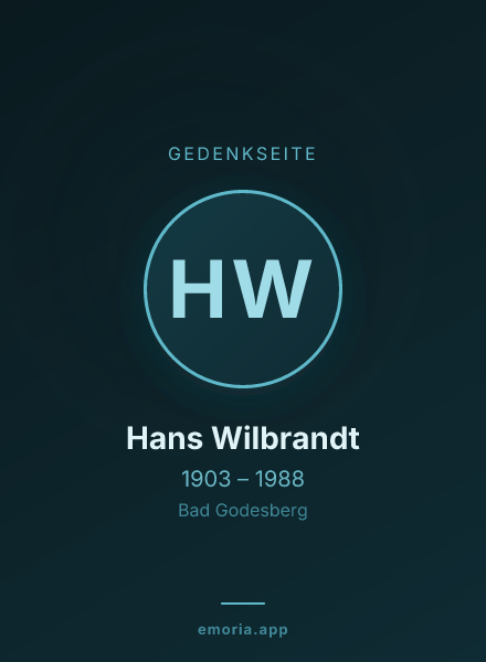 Gedenkportrait von Hans Wilbrandt