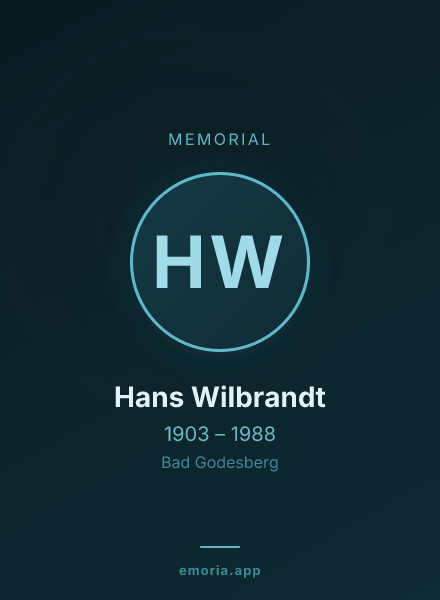 Memorial portrait of Hans Wilbrandt