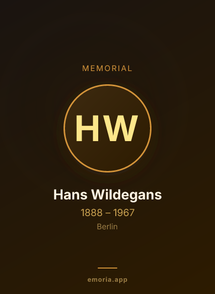 Memorial portrait of Hans Wildegans