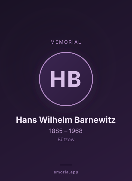 Memorial portrait of Hans Wilhelm Barnewitz