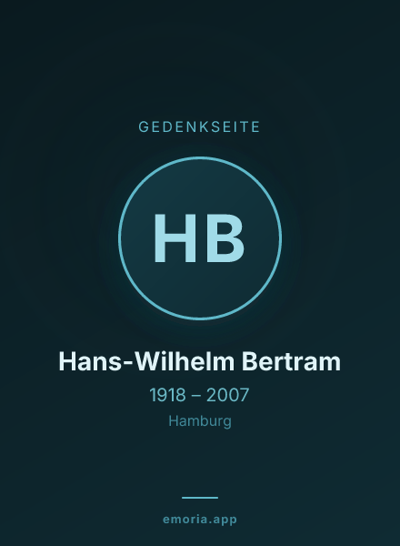 Gedenkportrait von Hans-Wilhelm Bertram