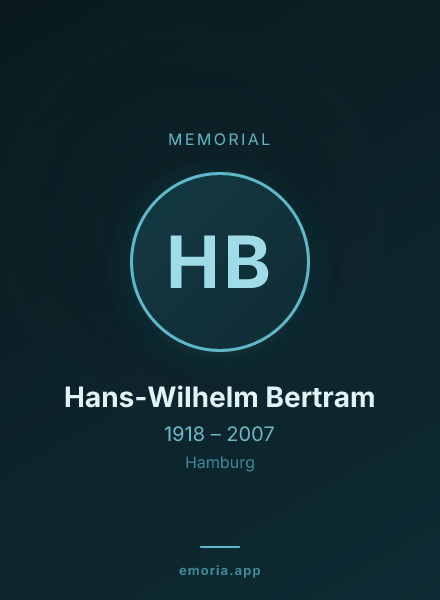 Memorial portrait of Hans-Wilhelm Bertram